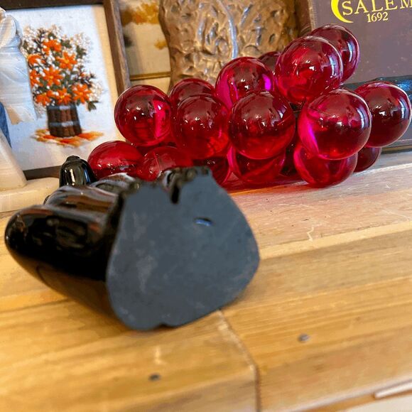 Viking Glass Epic Dog Figurine - Shiny Black Hound by Mosser Glass, 8" Solid Gla - Picture 7 of 10